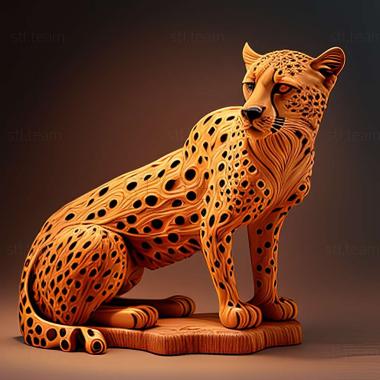 3D модель Сара гепард известное животное (STL)